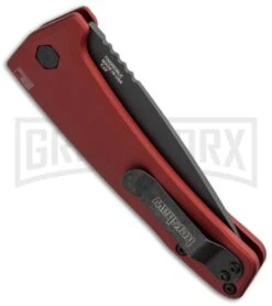 Kershaw Launch 3 Red Automatic Knife - Black Plain -Gerber Knives Store kershaw launch auto 3 black dlc red side cm large