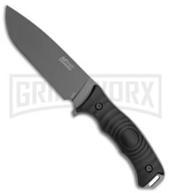 M-Tech Evolution Stonewall Black FRN Fixed Blade Knife - Gray Plain