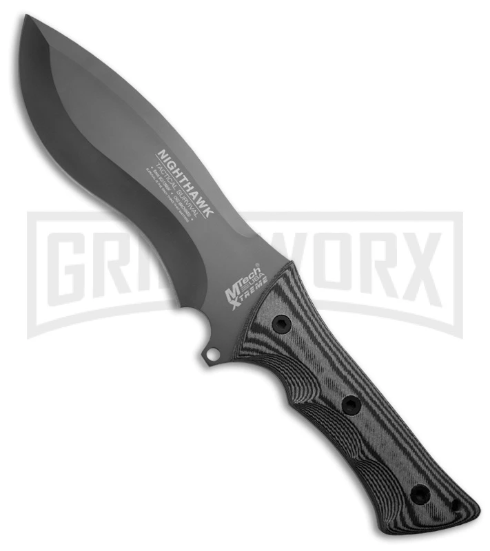 M-Tech Nighthawk Extreme Machete Fixed Blade Knife - Gray Plain 1 M-Tech Nighthawk Extreme Machete Fixed Blade Knife - Gray Plain