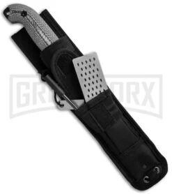 Schrade SCHF52M Frontier Gray Micarta Fixed Blade Knife - Black Plain -Gerber Knives Store schrade fixed schf52m cm sheath large