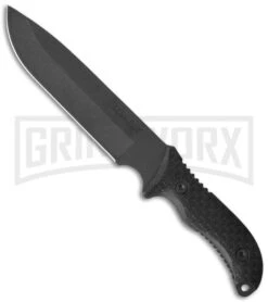 Schrade Extreme Survival SCHF37 Large Fixed Blade Knife - Black Plain