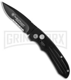 Smith & Wesson Extreme Ops SW40BS Mini Black Automatic Knife - Black Serr