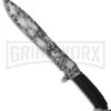 Large Fury Zombie Slayer Skull Machete Fixed Blade Knife - Plain