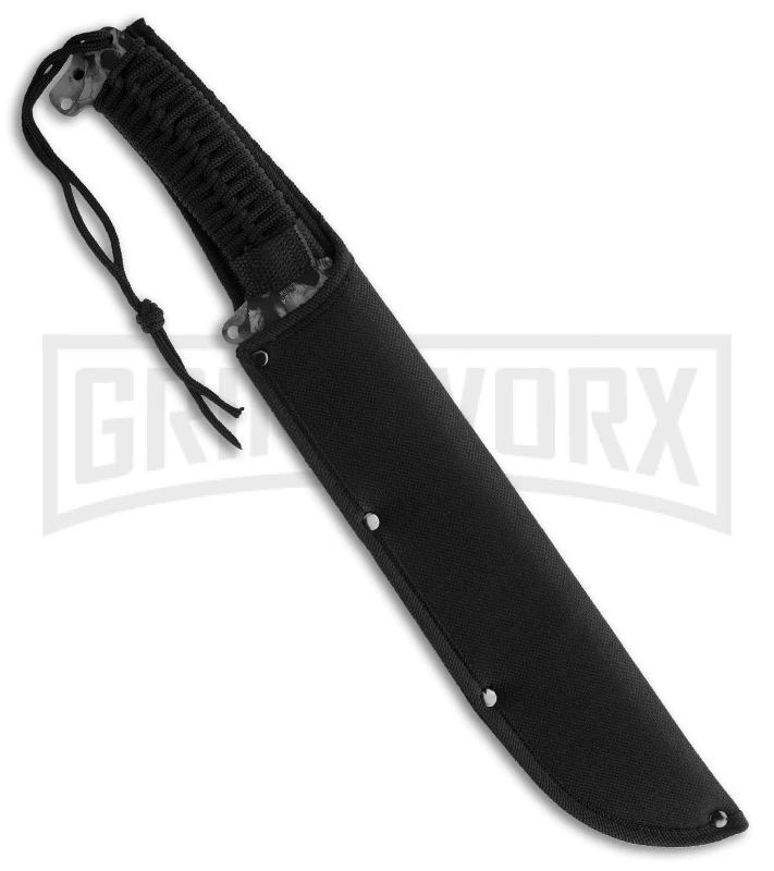 Large Fury Zombie Slayer Skull Machete Fixed Blade Knife - Plain 2 Large Fury Zombie Slayer Skull Machete Fixed Blade Knife - Plain - Image 2